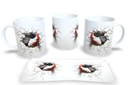 Caneca de Porcelana Branca Coleção Animal em 3D