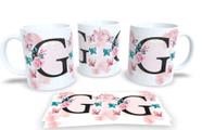 Caneca de Porcelana Branca Personalizada Coleção Alfabeto Iniciais Nomes Caneca de Porcelana Branca Personalizada Coleção Alfabeto Iniciais Nomes