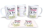 Caneca de Porcelana Branca Personalizada Coleção Flork dia das Mães