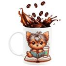 Caneca de Porcelana Cachorro Yorkshire Terrier 325ml Cut Thermal Reading