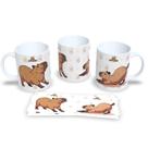 Caneca de Porcelana Capivara Fofa Presente Criativo e Divertido