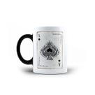 Caneca de Porcelana Carta Ás de Espadas Sorte e Poder 325mL Caneca de Porcelana Carta Ás de Espadas Sorte e Poder 325mL