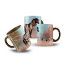 Caneca de Porcelana Cavalo Pampa Horse Paisagem Fazenda