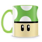 Caneca de Porcelana Cogumelo 1Up - Verde - Super Mario