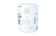 Caneca de porcelana com mensagem fixa com branca com verde