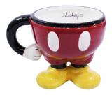 Caneca De Porcelana Corpo Mickey Oficial Com Assinatura
