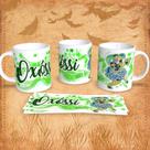 Caneca de Porcelana Decorada Orixás Oxóssi 325ML para Presente e Decoração Religiosa Outras Marcas