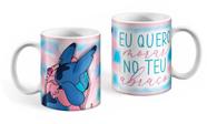 Caneca de Porcelana Dia Dos Namorados Stitch-325 ML