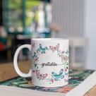 caneca de porcelana escrito gratidão -325ML - unitário caneca de porcelana escrito gratidão -325ML - unitário