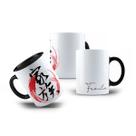 Caneca de Porcelana Família Kanji Japonês Símbolo 325mL