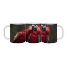 Caneca de Porcelana Fauna Brasileira Arara Vermelha 325mL