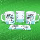 Caneca de Porcelana Flork Musical Estampa 20 325ML Branca Temática para Bebidas Outras Marcas
