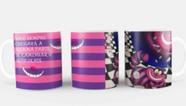 Caneca de porcelana Gato de Cheshire coleção Alice no país das maravilhas Caneca de porcelana Gato de Cheshire coleção Alice no país das maravilhas