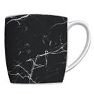 Caneca de Porcelana Germer para Café Xicara Grande 360ml Urban Marmorizado Preto