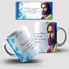 Caneca de Porcelana Gospel 4 325ML para Bebidas com Mensagem Inspiradora Branco Outras Marcas