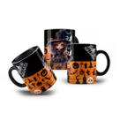 Caneca de Porcelana Halloween Bruxinha do Bem Dia das Bruxas Caneca de Porcelana Halloween Bruxinha do Bem Dia das Bruxas