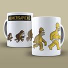 Caneca de porcelana - Homer Simpson - Os Simpsons - Desenho animado - Evolução - Homersapiens