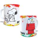 Caneca de porcelana infantil Snoopy para colorir com giz de cera