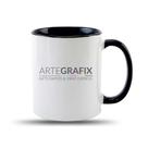 Caneca de Porcelana Interno Preto