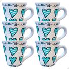 Caneca de Porcelana Jogo com 6 unidades Utilidades Domesticas Cozinha Café Chá