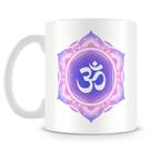 Caneca de Porcelana Mandala OM Lilás Personalizada