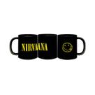 Caneca de Porcelana Nirvana Rock And Roll 325mL Preta