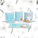 Caneca de Porcelana Páscoa 59 325ML com Estampa Temática Branco Outras Marcas