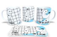 Caneca de Porcelana Personalizada Flork Desenrola Bate Tomar um Cafezinho