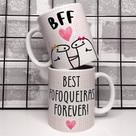 Caneca de porcelana personalizada FLORK engraçada para amiga - Best Fofoqueiras Forever