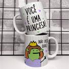 Caneca de porcelana personalizada FLORK engraçada - Você é uma princesa
