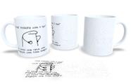 Caneca de Porcelana Personalizada Flork Frases Engraçadas, Divertidas Pack4