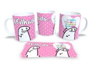 Caneca de Porcelana Personalizada Flork Rosa Familia Frases Engraçadas