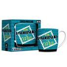 Caneca de porcelana personalizada para padrinho na caixa presente dia dos pais 360ml de café chá