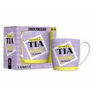 Caneca de porcelana personalizada para tia 300ml na caixa presente para café chá leite lilás xícara