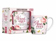 Caneca de porcelana personalizada para vovó avó amo você na caixa para presente dia das mães
