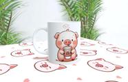 Caneca de Porcelana Pig Porco 325ml