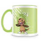 Caneca de Porcelana Pokémon Chespin - Alta Resistência e Brilho Caneca de Porcelana Pokémon Chespin - Alta Resistência e Brilho