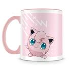 Caneca de Porcelana Pokémon Jigglypuff com Alça Rosa - Mod.2