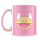 Caneca de Porcelana Pokémon Slowpoke com Alça Rosa