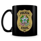 Caneca de Porcelana Polícia Civil do Espírito Santo - 100% Preta