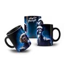 Caneca de Porcelana Preta Banda Daft Punk Djs Capacetes 90's