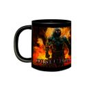Caneca de Porcelana Preta Banda Disturbed Indestructible