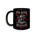 Caneca de Porcelana Preta Banda Five Finger Death Punch Rock Caneca de Porcelana Preta Banda Five Finger Death Punch Rock