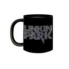 Caneca de Porcelana Preta Banda Linkin Park Logo Musicas