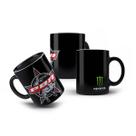 Caneca de Porcelana Preta Cowboy PBR Rodeio Montaria 325mL