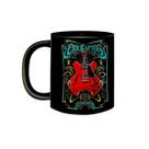 Caneca de Porcelana Preta Eric Clapton Show 2024 Red Guitar