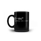 Caneca de Porcelana Preta Fórmula da Energia EMC2 Einstein