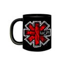 Caneca de Porcelana Preta Red Hot Chili Peppers Rock Band