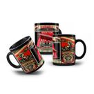 Caneca de Porcelana Preta Rock Led Zeppelin Mothership Album