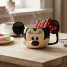 Caneca De Porcelana Rosto Minnie 3D 280ml